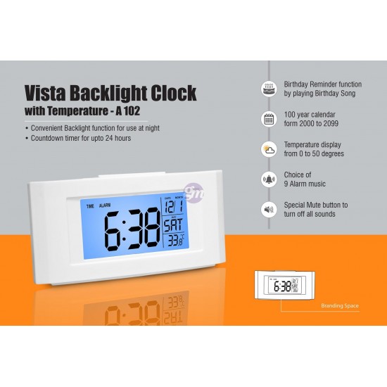 Vista Backlight clock with...