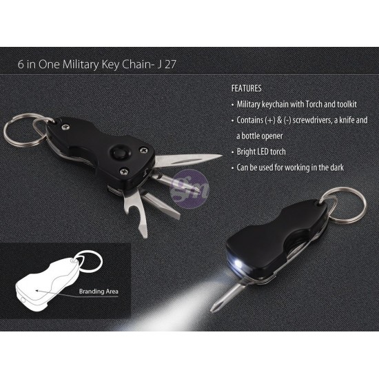 6 in 1 military key chain