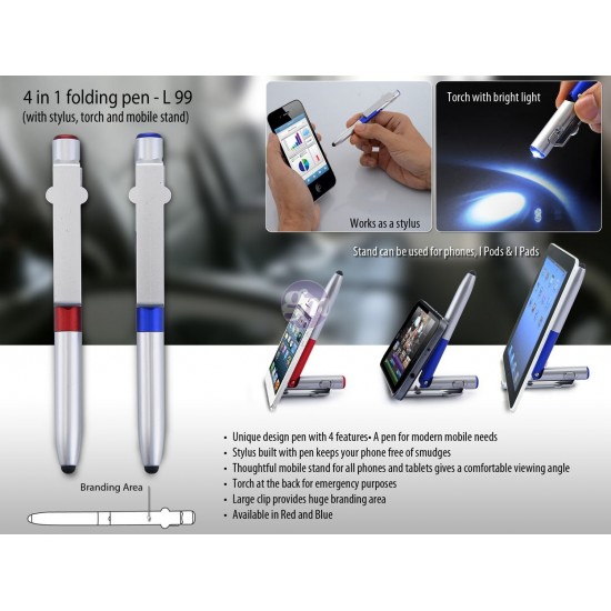 4 in 1 folding pen with...