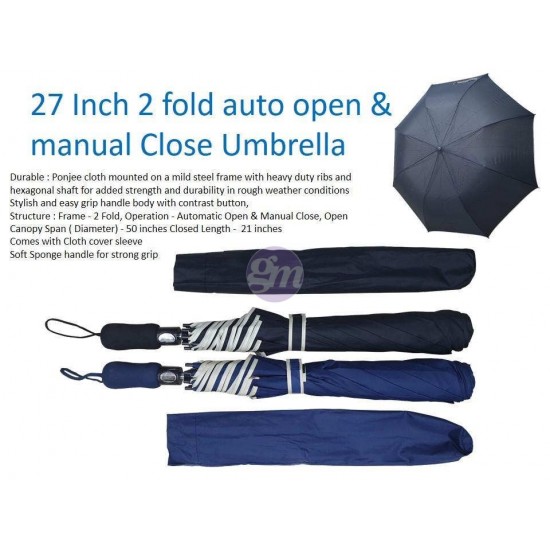27 Inch Manual Close Umbrella