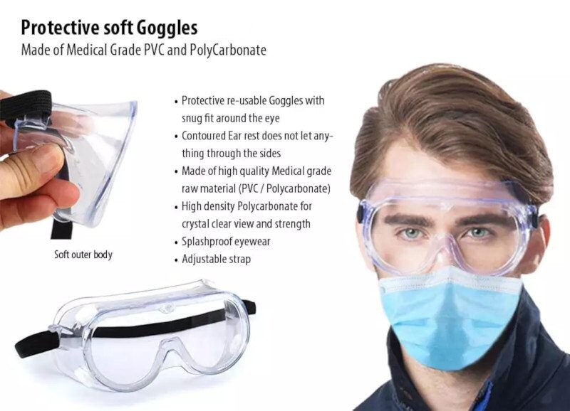 Protective soft Goggles