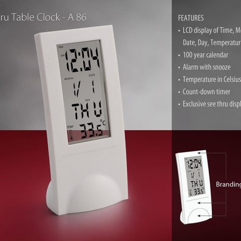 See Thru Table Clock