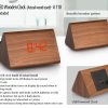 Triangle LED Wooden Clock (actual wood used)