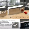 Mirror finish Digital clock (square) with Temperature