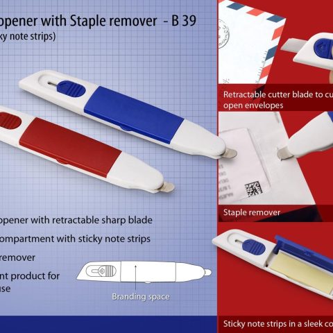 Letter Opener with Staple Remover