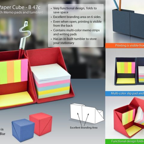 Folding Paper Cube in Color
