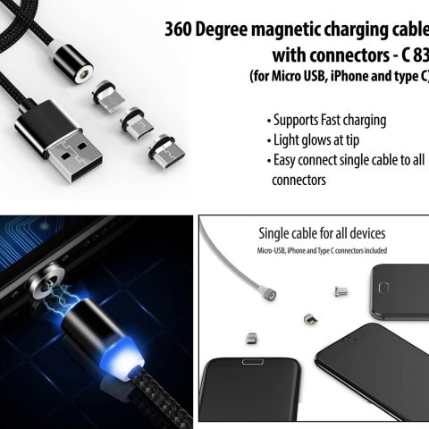 360 Degree Magnetic Charging Cable
