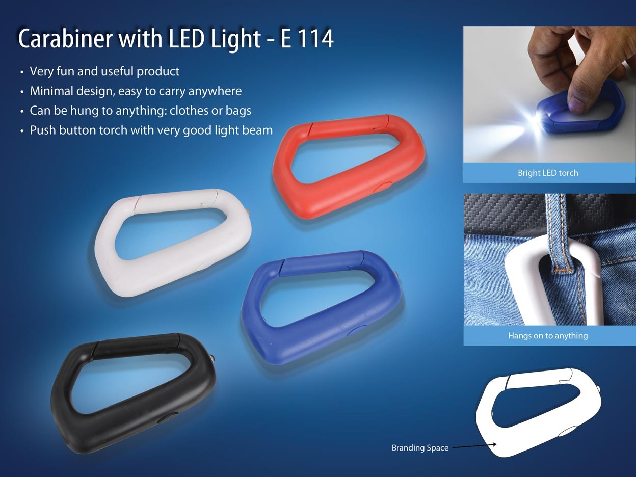 Carabiner with LED Light