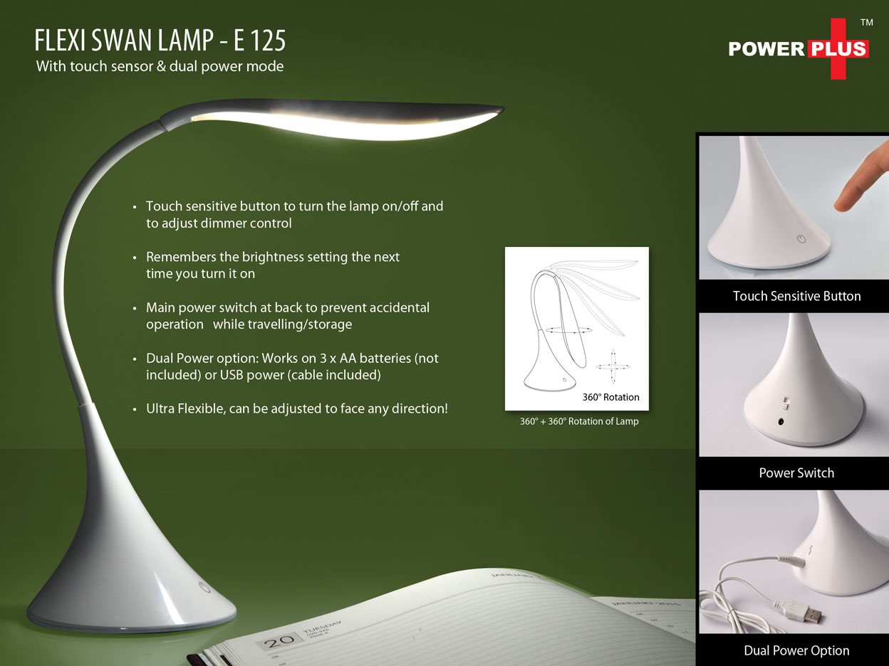 Power Plus Flexi Swan Lamp
