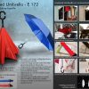 Inverted umbrella with handsfree handle