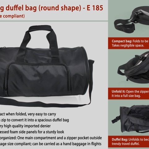 Folding duffel bag