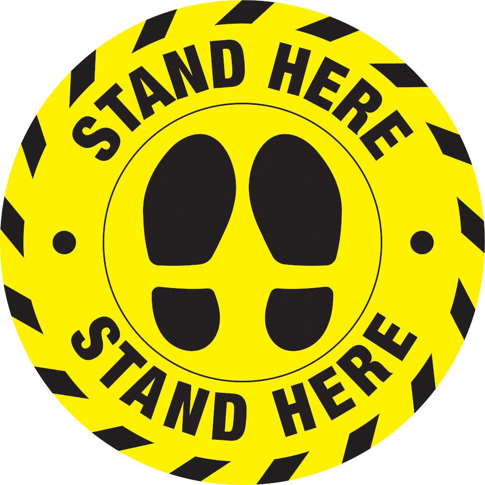 Floor Stickers - Stand Here Marking