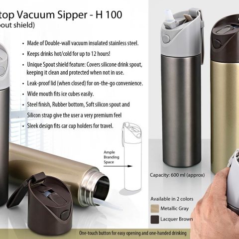 Vacuum Flask with flick open top (600 ml)