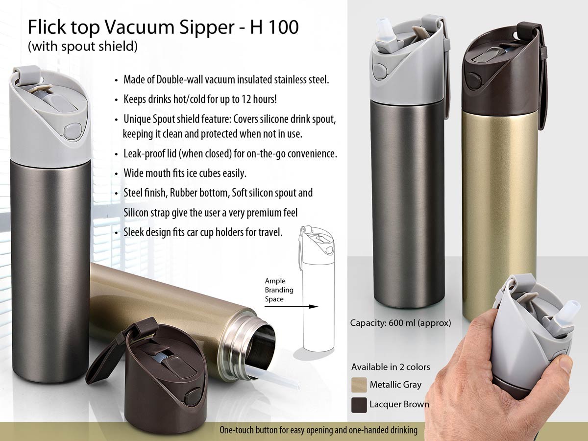 Vacuum Flask with flick open top (600 ml)
