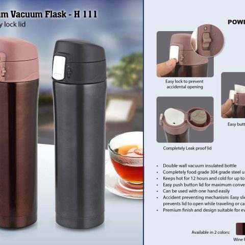 Premium Vacuum Flask with easy lock lid