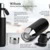 Wilson: Stainless steel flask with carry handle