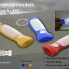 Flashlight style keychain with torch