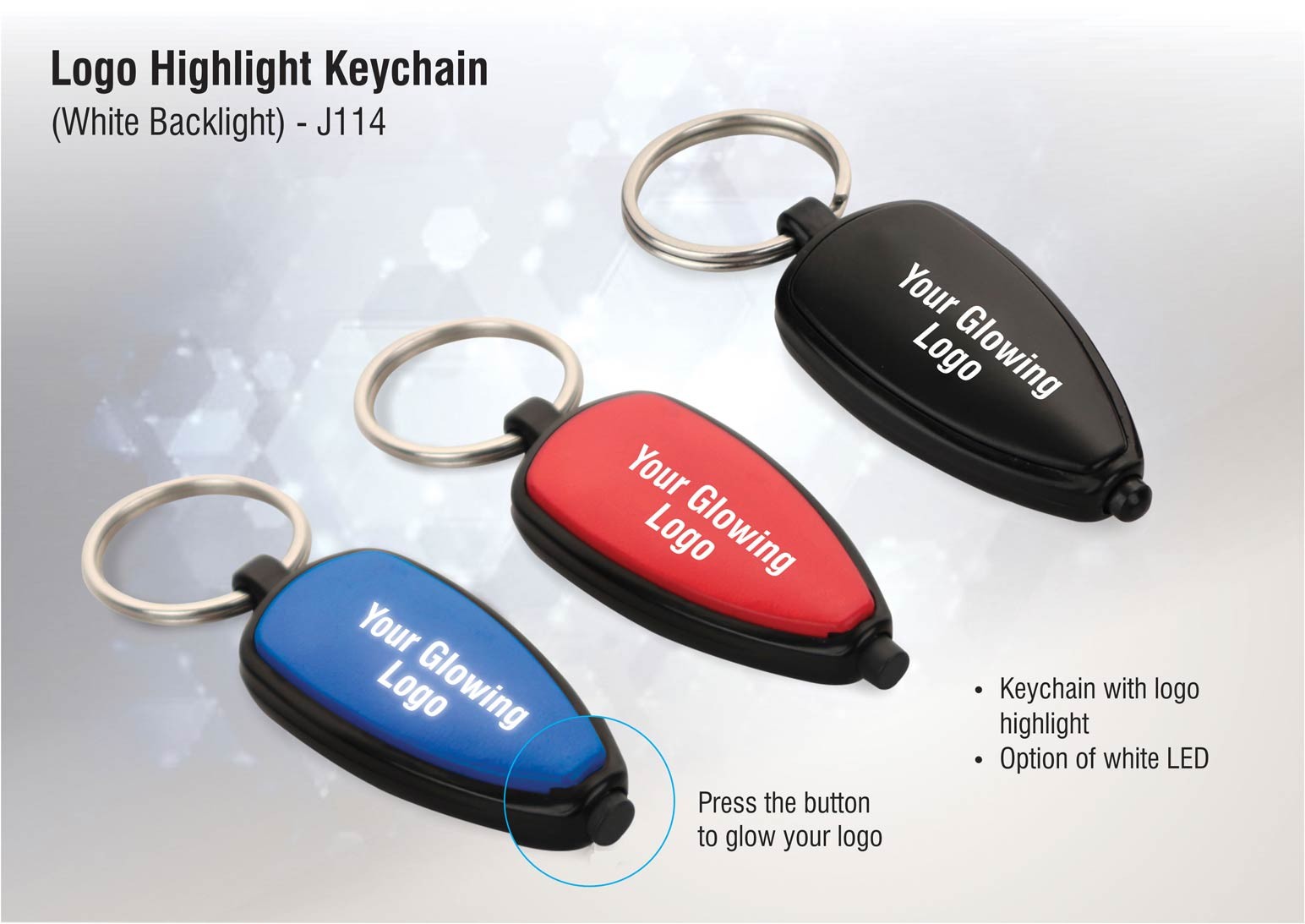 Logo highlight keychain (white backlight)
