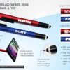 4 in 1 Pen with Logo highlight, stylus and mobile stand