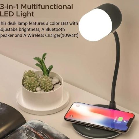 Desk Lamp with Wireless Charging