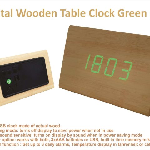 Digital Wooden Clock