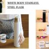 White Stainless Steel Flask