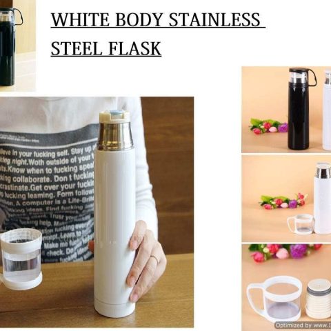 White Stainless Steel Flask